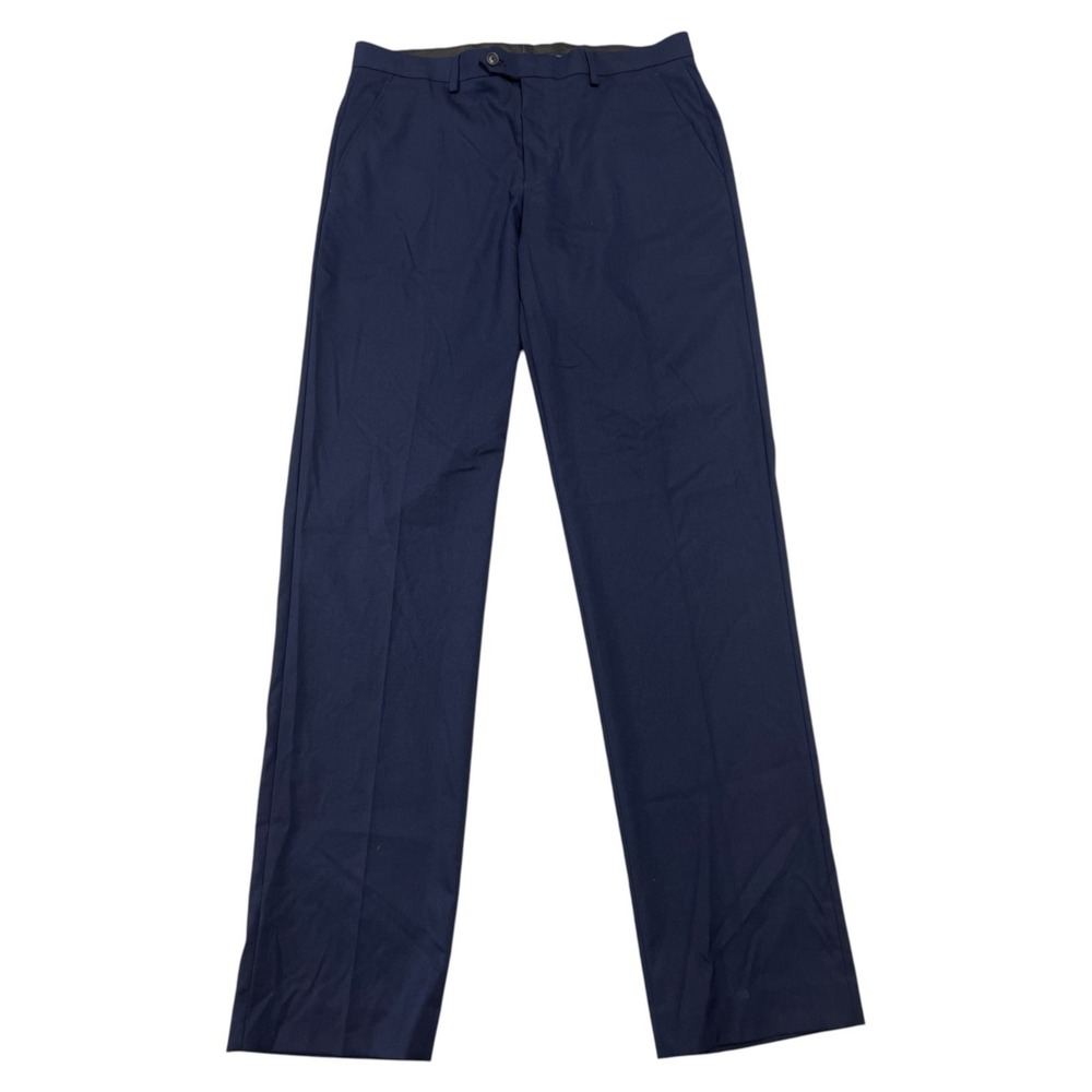 Alfani Men's Size 34x34 Navy Slim Fit Dress Pants Trouser Formal Office Wear